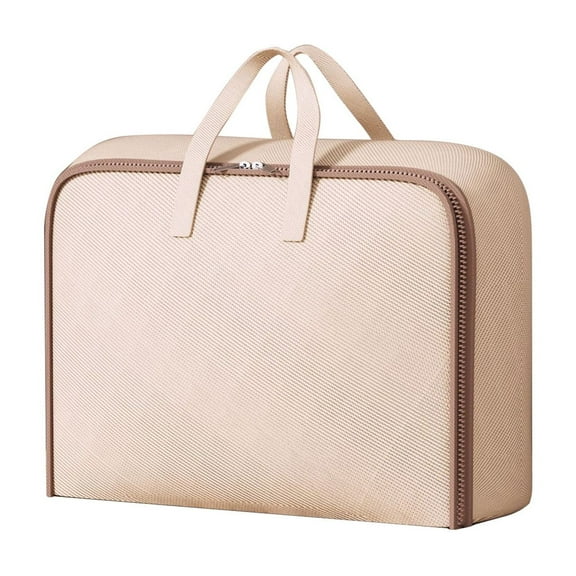 MERILER Heavy-Duty Clothes Storage Bag with Reinforced Handles, Extra Large Zippered Tote for Space-Saving Travel and Organization