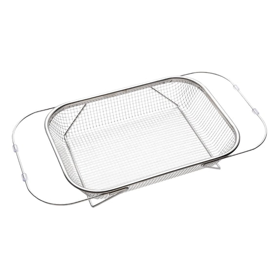 MERILER Large Expandable Stainless Steel Sink Strainer, Adjustable Over Sink Colander Basket for Washing Veggies Fruits Draining Pasta Grains