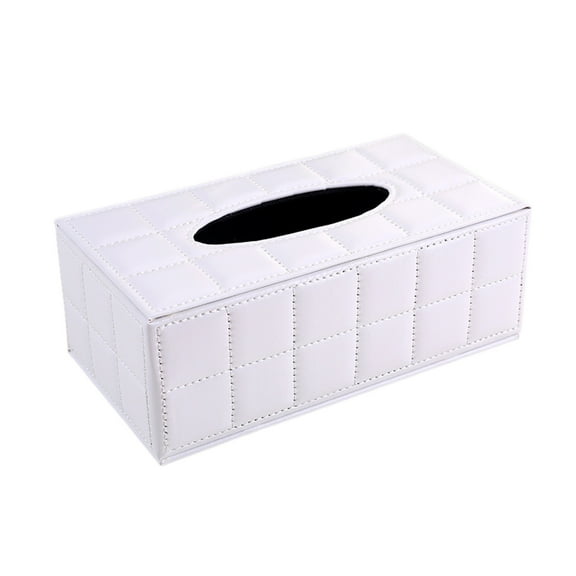 MERILER Leather Tissue Box Cover with Magnetic Bottom, Rectangular Napkin Holder for Bathroom, Home, Office, Car, Decorative and Easy to Clean