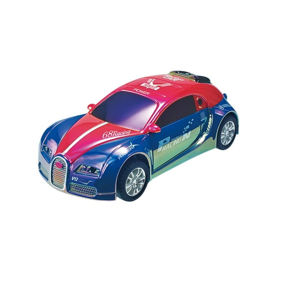 MERILER Light and Sound Effects Drift Car Toy - Push Activated Sports Car for Children, Modern Styling Racer with No Batteries Needed, Great Gift Choice for Ages 3+, Green