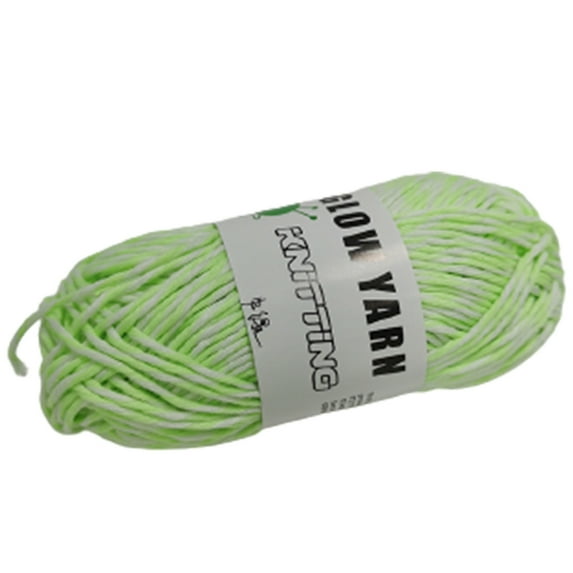 MERILER Luminous Yarn for Crafts - 2 Rolls of Light in the Dark Cotton Yarn for Crochet Knitting and DIY Projects with Unique Glowing Effect
