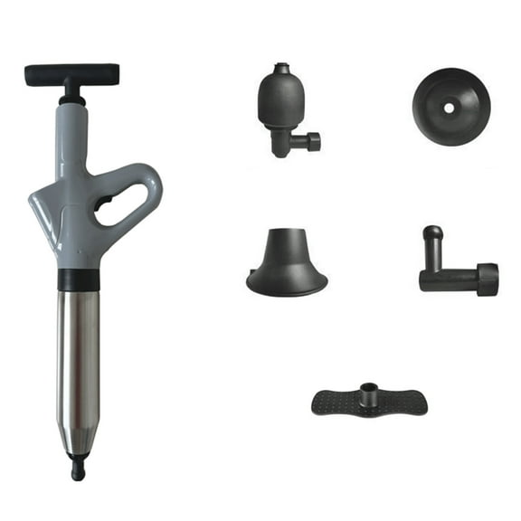 MERILER Manual Plumbing Toilet Unclogger - High Efficiency Jetter for Kitchen Sewer Sink, Pressure Indicator and Wide Range of Uses (1x Host)