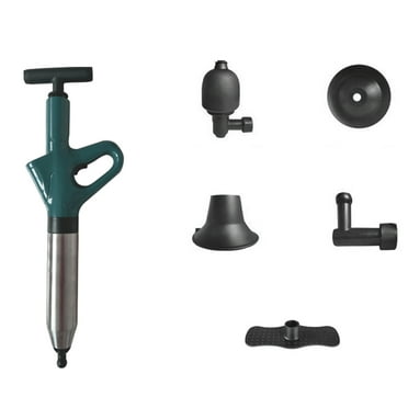 MERILER Manual Plumbing Toilet Unclogger - High Efficiency Jetter for Kitchen Sewer Sink, Pressure Indicator and Wide Range of Uses (1x Host)