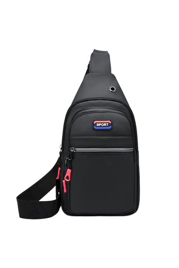 Men's Waterproof Nylon Chest Bag - Stylish Front Pack with Large Capacity and Multi-Layer Design - Ideal for Outdoor Activities, Travel, and Business