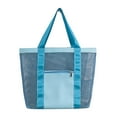 thumbnail image 1 of MERILER Mesh Beach Bag for Women, Large Tote Bag for Beach Essentials, Pool, Shopping, and Travel, 1 of 7
