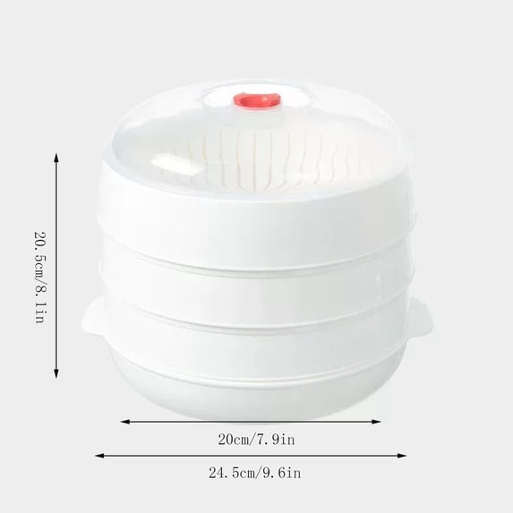 MERILER Microwave Steamer Rack, Steaming Basket for Kitchen, Even Steam Cooking, Food Prep, Easy to Clean and Store