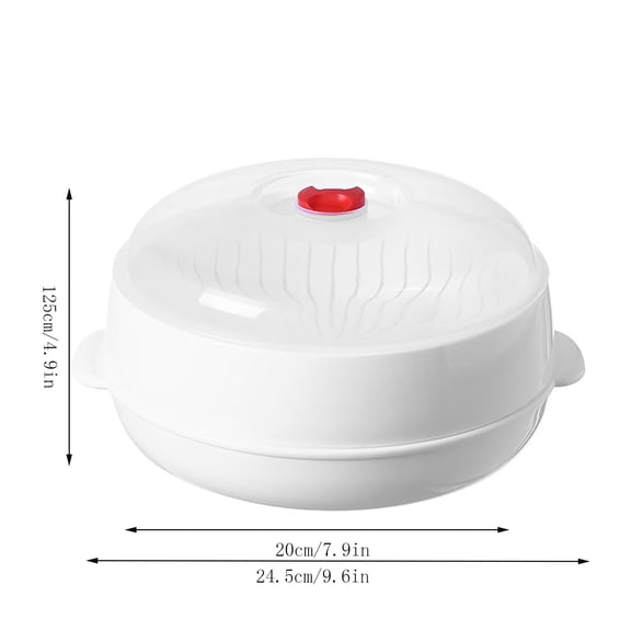 MERILER Microwave Steamer Rack, Steaming Basket for Kitchen, Even Steam Cooking, Food Prep, Easy to Clean and Store