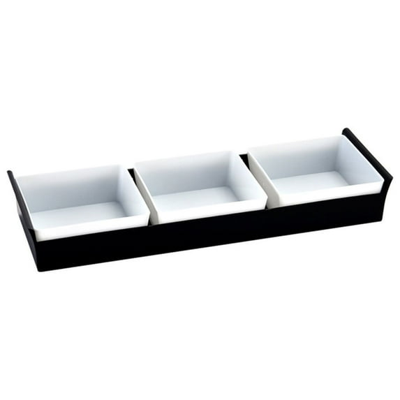 MERILER Multi Compartment Snack Tray with Lid for Kitchen and Party Food Organization