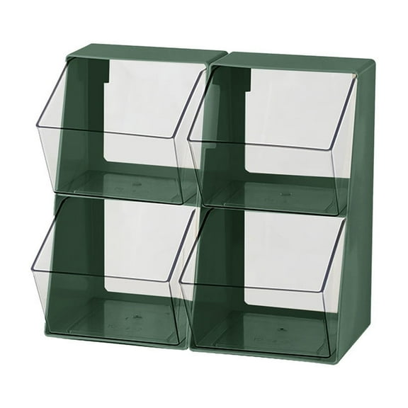 MERILER Multifunctional Kitchen Bar Organizer - Transparent Acrylic Desktop Storage, Large Capacity Organiser for Tea Capsules, Coffee, and Snacks, Removable U-Shaped Snack Shelf