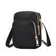 thumbnail image 1 of MERILER Nylon Body Bag for Women with Mini 3 Layer Zipper Shoulder Wallet Design, 1 of 6