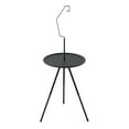 thumbnail image 1 of MERILER Outdoor Folding Small Round Table - Portable and Adjustable Camping Equipment, Double-Layer Picnic Table with Light Rack, Perfect for Coffee, 1 of 6