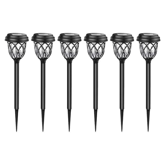 MERILER Outdoor Solar Lights, Landscape Spotlights, IP65 Waterproof Garden Lights for Yard, Walkway, and More (Set of 6)