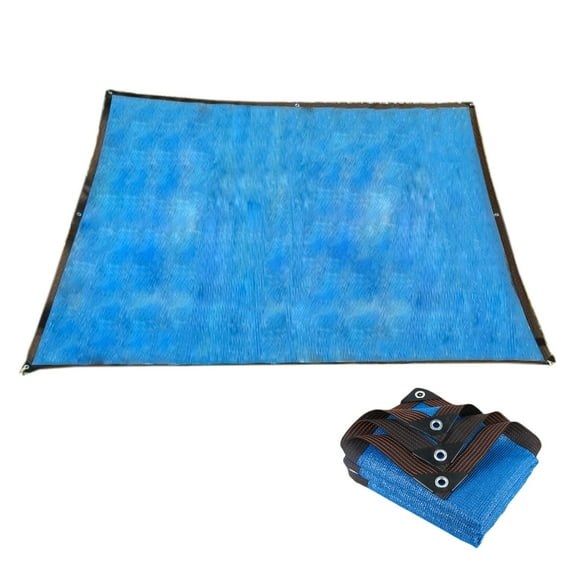 MERILER Outdoor Sun Shade Canopy - High Density Polyester Rectangle Shade for Patio, Garden, Swimming Pool, BBQ Area (Blue)