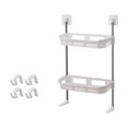 thumbnail image 1 of MERILER Over Toilet Storage Rack with Self-Adhesive Installation - Bathroom Organizer Shelf, White, 1 of 7