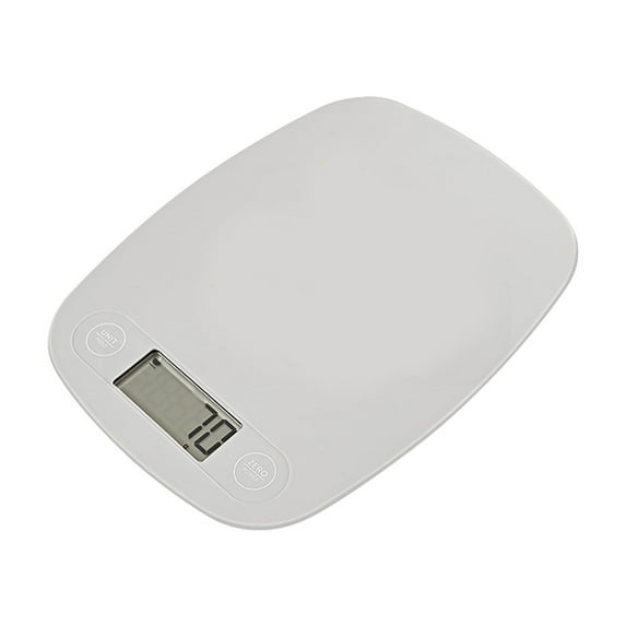 MERILER Plastic Digital Kitchen Scale - Accurate and Compact Food Weight Scale with Easy-to-Clean Design (1g Division Value, 1kg-5kg Range)