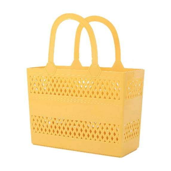 MERILER Portable Bathroom Storage Basket with Draining Holes and Thick Plastic Construction for Multipurpose Use
