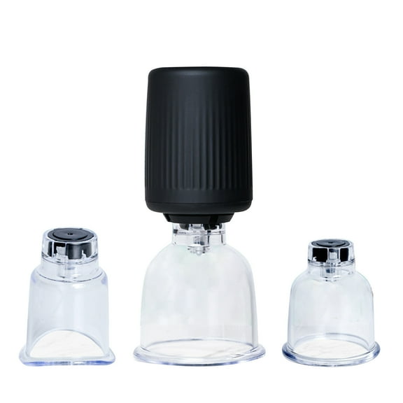 MERILER Rechargeable Electric Cupping Set with 6 Vacuum Suction Cups for Neck, Shoulder, and Back Massage