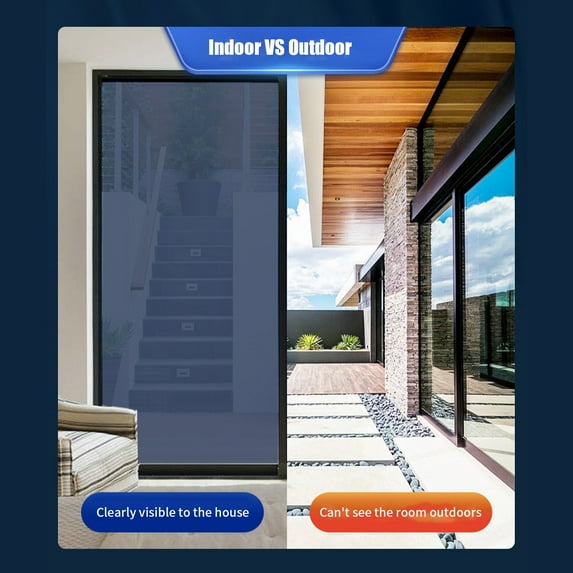 MERILER Removable Blackout Window Film - High Security, Sun Blocking, Heat Control, and Explosion-Proof for Home Day Sleep and Light Blocker