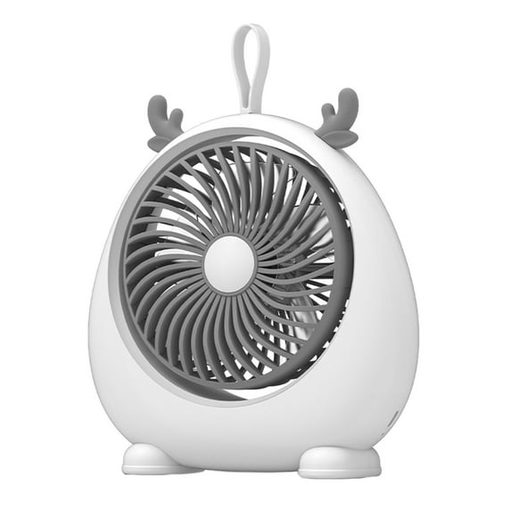 MERILER Silent and Portable USB Fan: Perfect for Students, Dormitory, and Office with 2 Speeds, Long-lasting Battery, and Cute Ear Design