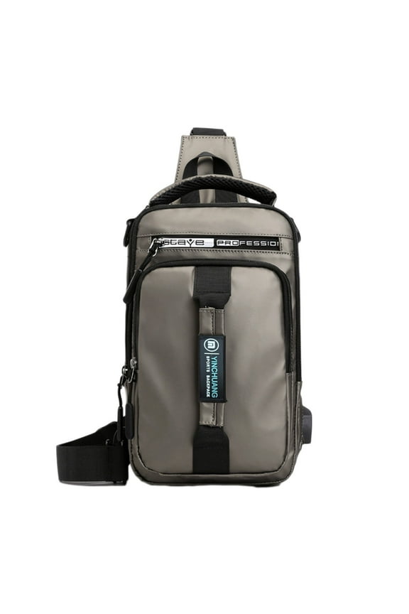 Sling Bag for Men and Women: Lightweight Polyurethane Fabric Daypack with Earphone Hole - Ideal for Hiking, Camping, and Outdoor Trips