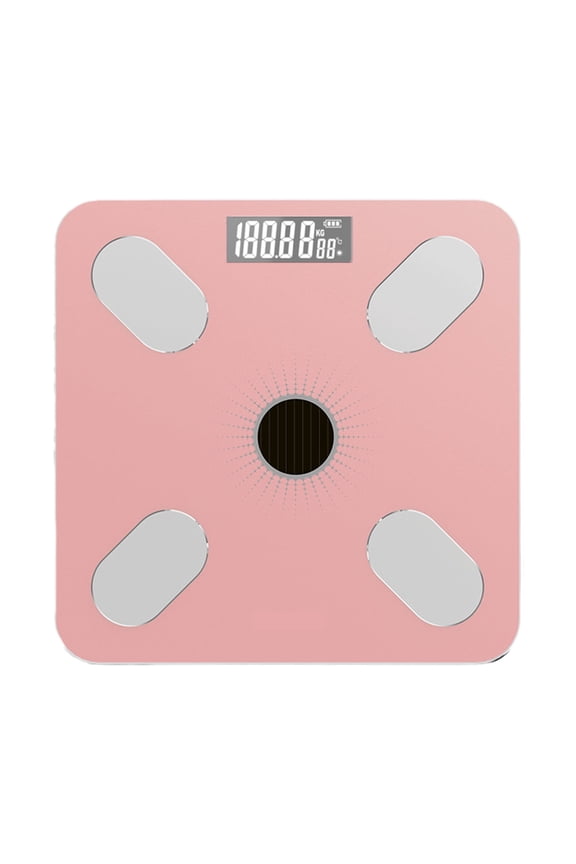 Solar Powered Digital Bathroom Scale - Body Weight and Composition Monitor with App, No Battery Replacement (1x Solar Weight Scale, 1x USB Cable, 1x User Manual)