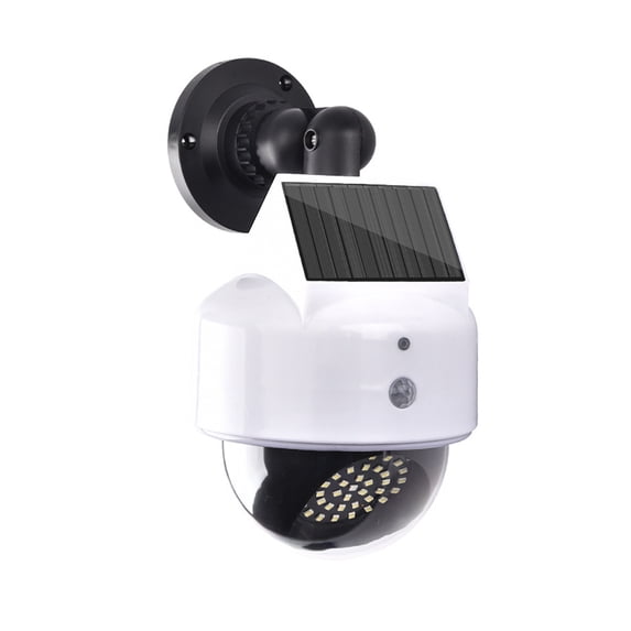 MERILER Solar Powered Human Sensor Security Fake Dummy Camera with Flashing LED for Outdoor Use in Garden & Business