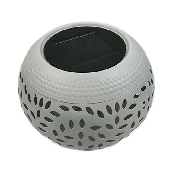 MERILER Solar-Powered Outdoor Table Lantern with Flickering Flame Light for Garden and Yard Decor