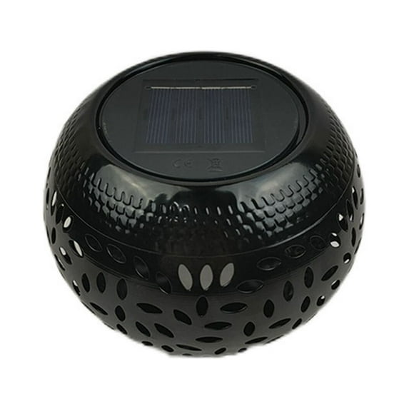 MERILER Solar-Powered Outdoor Table Lantern with Flickering Flame Light for Garden and Yard Decor