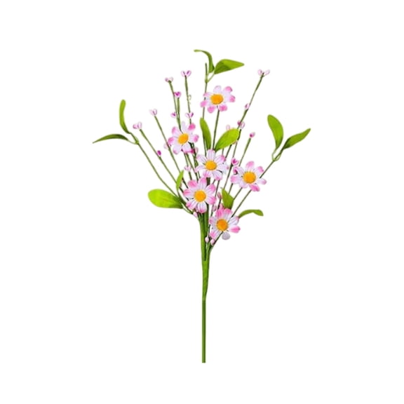 MERILER Spring Artificial Greenery Daisy Flower Arrangement with Wildflower and Berry Stems, Perfect for Easter Decor, Home or Office, Lifelike Green Leaves, Indoor Floral Arrangement