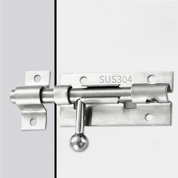 MERILER Stainless Steel Barrel Door Slide Lock with Screws - for Doors, Cabinets, and More