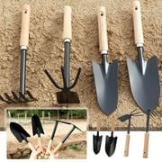 MERILER Stainless Steel Gardening Tool Set - Vegetable Digging Tool, Weeding Fork, Mini Shovel, and Garden Trowel for Planting and Gardening