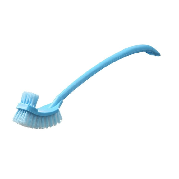 MERILER Toilet Bowl Brush with 2 Type Brushes - Rubber & Slit for Complete Cleaning (1x Toilet Bowl Brush)