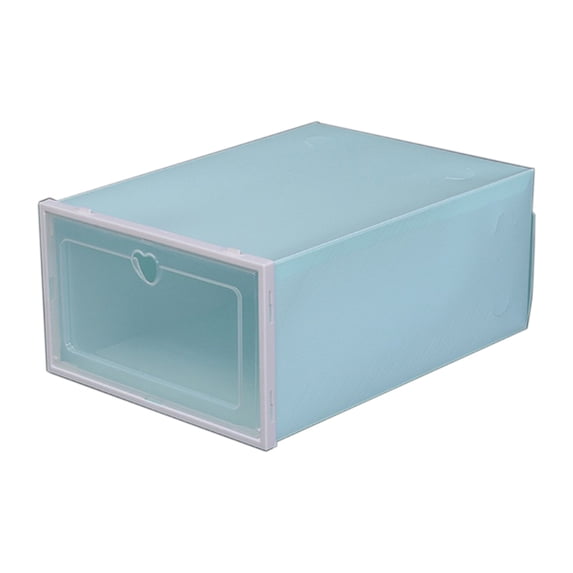 MERILER Transparent Plastic Shoe Box Organizer - Large Peach Shoe Box Flip Drawer | Thick Storage Boxes for Household Use, Stackable and Space-Saving
