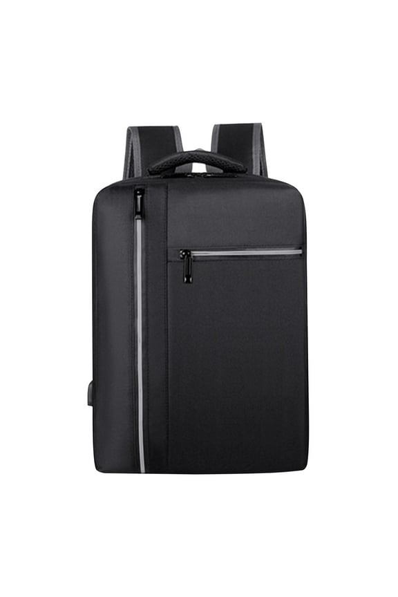 USB Charging Laptop Backpack with Water-Repellent Fabric and Night Light Reflection for Men and Women