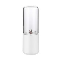 MERILER USB Rechargeable Portable Mini Juicer with Six Stainless Steel Blades, 400ml Large Capacity Glass Juicer for Home Use