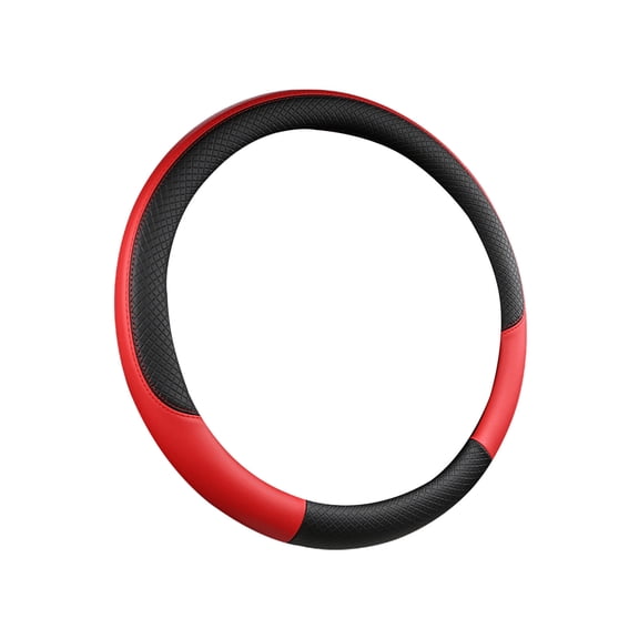 MERILER Universal Leather Steering Wheel Cover - Premium Soft & Breathable Handle for All Seasons, Anti-Slip Diamond Texture, Aging & Wear Resistant, Fits Thousands of Car Models