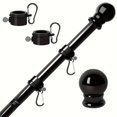 thumbnail image 1 of MERILER Wall Mounted Stainless Steel Flagpole Kit with 360° Rotating Rings, Adjustable 5-Section Design for House, Garden, Courtyard, or Outdoor Fence Display, 1 of 6