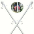 thumbnail image 1 of MERILER Wall Mounted Stainless Steel Flagpole Kit with 360° Rotating Rings, Adjustable 5-Section Design for House, Garden, Courtyard, or Outdoor Fence Display, 1 of 7