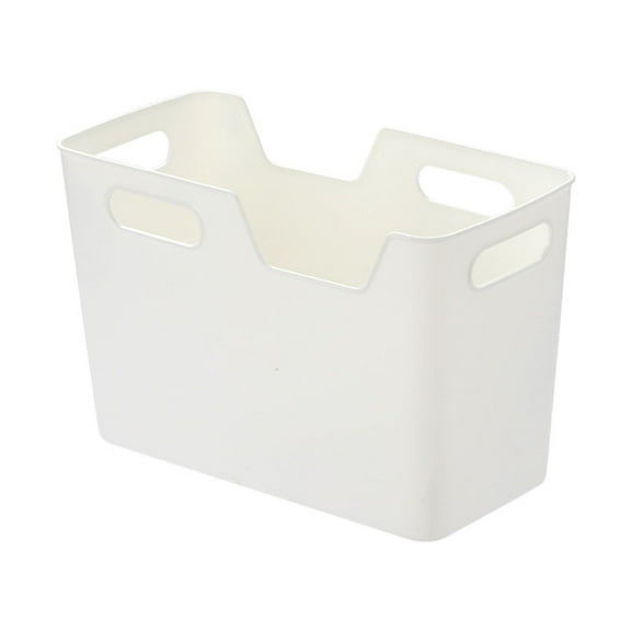 MERILER White Plastic Storage Bins for Pantry Organization with Four Handles, Sleek and Modular Design, Ideal for Home and Office Use