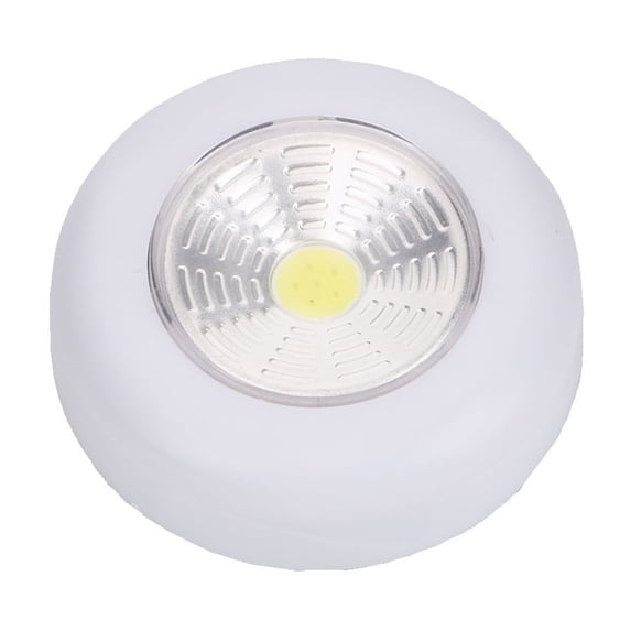 MERILER Wireless LED Disc Light - Under Cabinet Lighting 60 Brightness Portable Feel Light Small Round Light Battery Operated Sticks to Kitchen Closet Be (1x Disc Light)