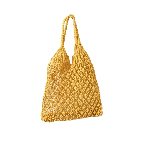 MERILER Women's Straw Crochet Backpack with Drawstring Closure, Casual Beach Daypack for Girls, Summer Crossbody Handbag