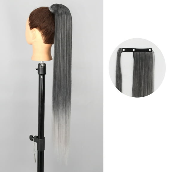 MERISIHAIR 55 85cm Synthetic Ponytail Long Straight Wine Red Blonde Pony Tail Hair Extensions Heat Resistant Horsetail Hairpiece