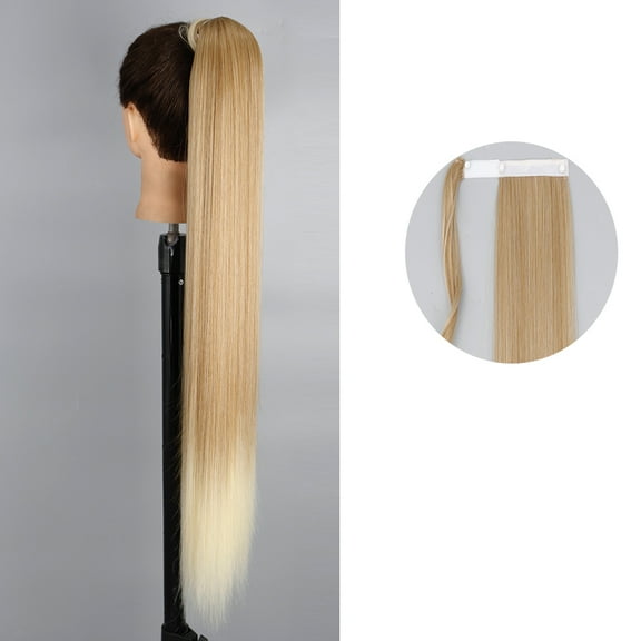 MERISIHAIR 55 85cm Synthetic Ponytail Long Straight Wine Red Blonde Pony Tail Hair Extensions Heat Resistant Horsetail Hairpiece