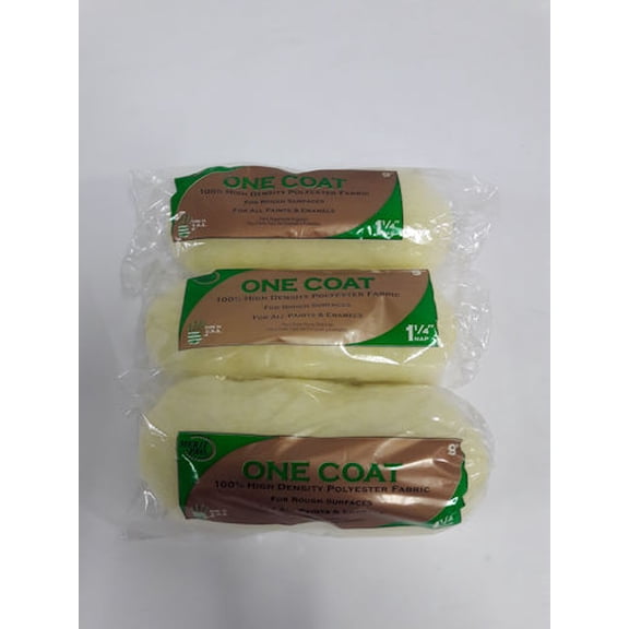 MERIT PRO 00104 9" x 1-1/4" One Coat Roller Cover - 3 Pack