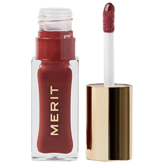 MERIT Shade Slick Classic Hydrating Tinted Lip Oil Color: Sangria Size: N/A