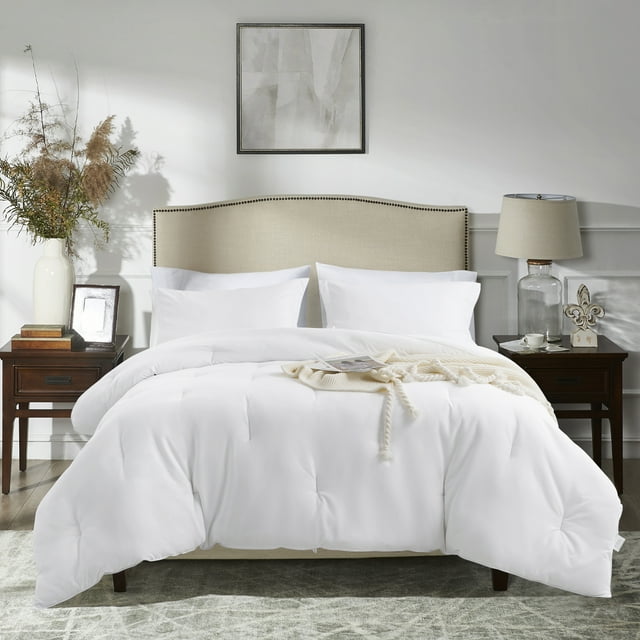 MERITLIFE White Comforter Set California King Size, 3 Pieces Cal King