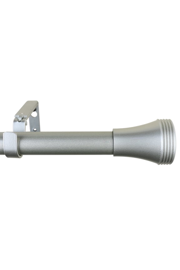 1-Inch Diameter Ardmore Single Window Treatment Curtain Rod, 28-Inch to 48-Inch, Pewter