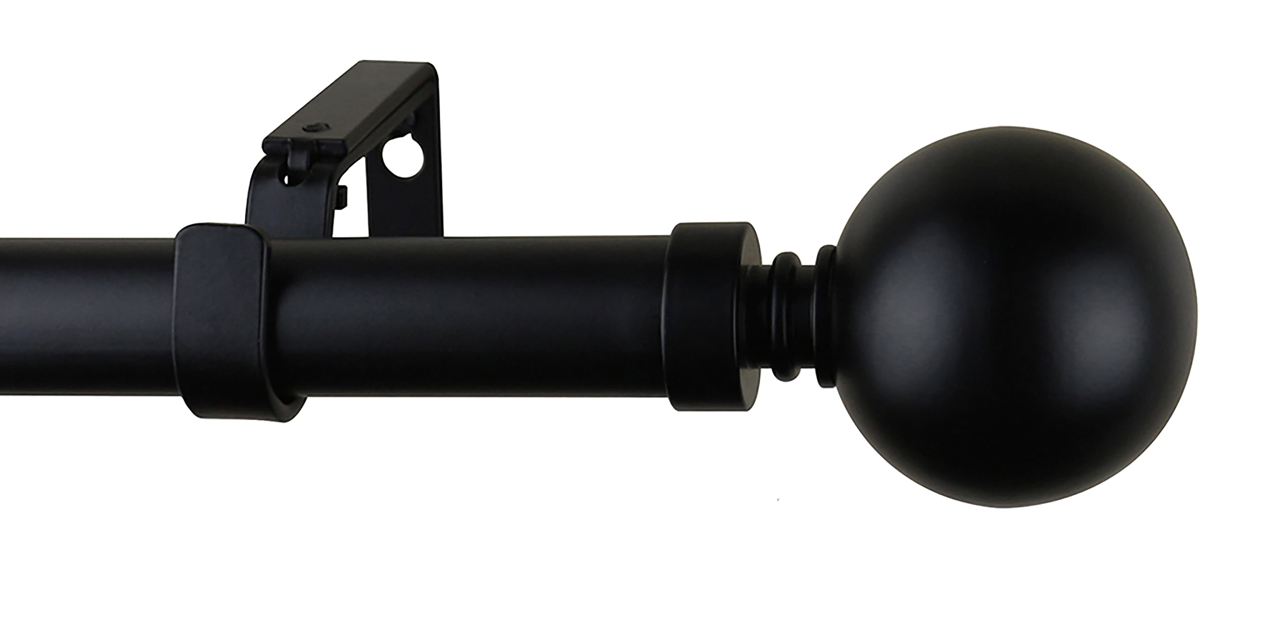 MERIVILLE 1Inch Diameter Ball Single Window Treatment Curtain Rod, 84