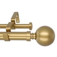 thumbnail image 1 of MERIVILLE 1-Inch Diameter Ball Telescoping Double Window Treatment Curtain Rod, 28-Inch to 48-Inch, Royal Gold, 1 of 3