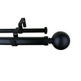 thumbnail image 1 of MERIVILLE 1-Inch Diameter Ball Telescoping Double Window Treatment Curtain Rod, 84-Inch to 120-Inch, Black, 1 of 1